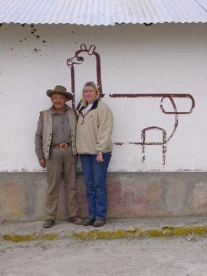 Don Julio Barreda with Dianne at the Accoyo Plantel near Macasani